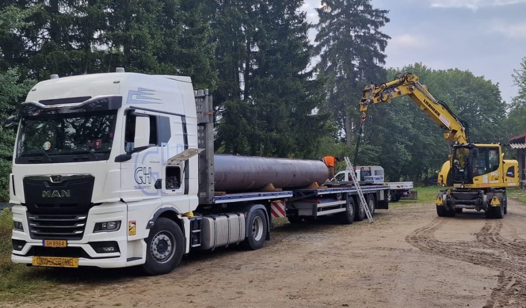 Beladung mit Bagger GH